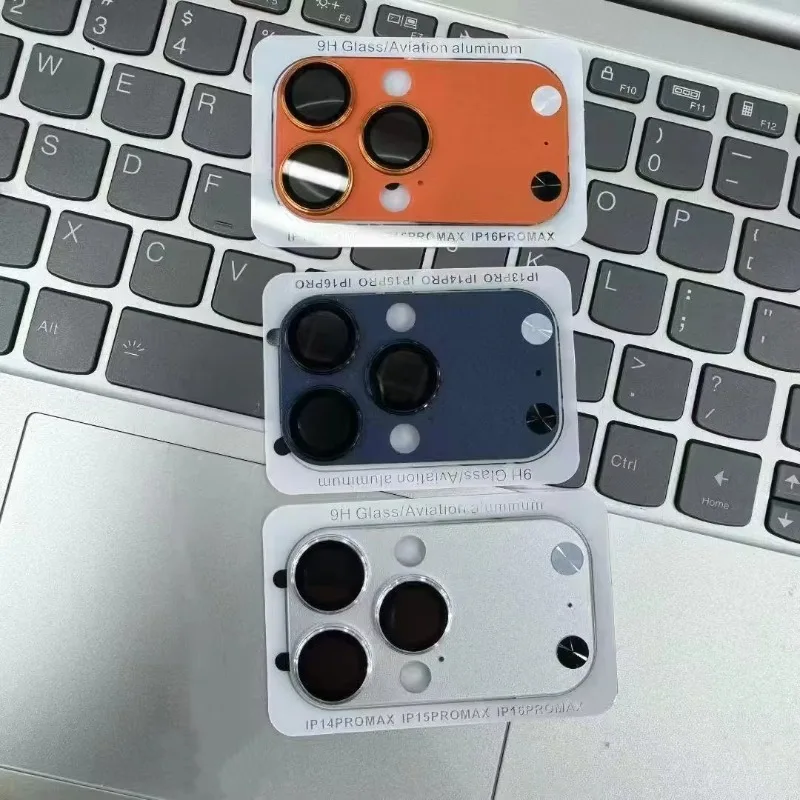9H الزجاج المقسى ثانية تغيير محول آيفون 14 15 16 برو ماكس إلى 17 برو ماكس غطاء عدسة الكاميرا فلاش دعم المضادة للانزلاق