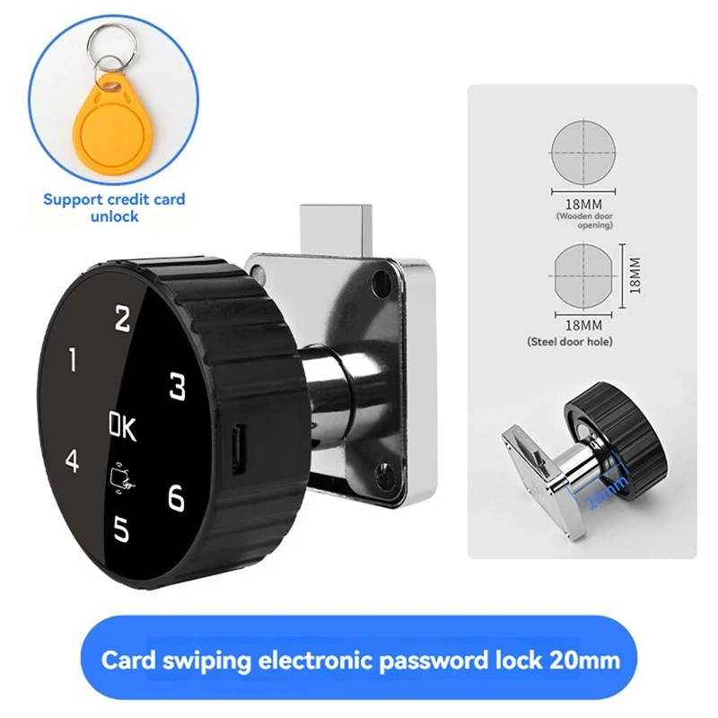 Cerradura con código de contraseña táctil inteligente, cerradura Digital para gabinete, cerradura electrónica codificada, cerradura para cajón de gabinete, batería de litio integrada B