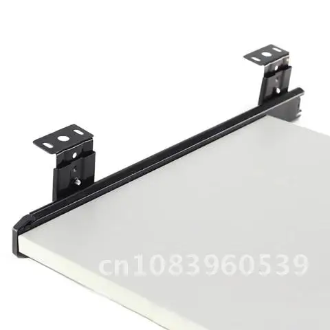 

1Heavy Duty Pair Ball Bearing Slides Keyboard Drawer Tray Accessories Furniture Rail Rack with Bracket Height Adjustable