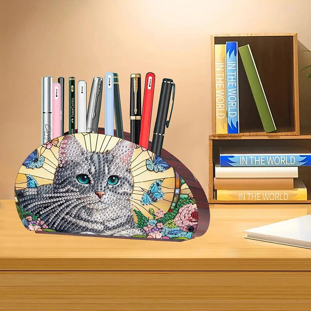 Wooden Flowers DIY Rhinestones Storage Holder Diamond Painting Storage Rack Diamond Painting Organizer Rack for Remote Control