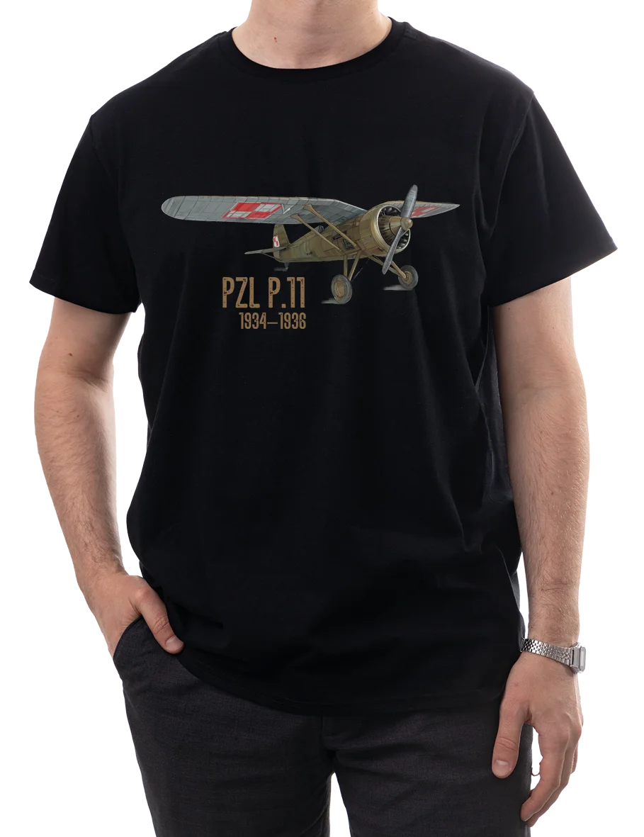 Polish Air Force PZL P.11 Fighter Aircraft T-Shirt 100% Cotton O-Neck Summer Short Sleeve Casual Mens T-shirt Size S-3XL