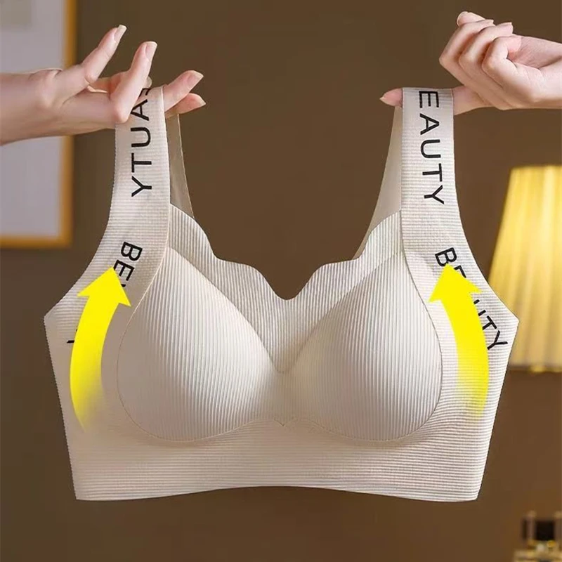 Prevention Of Sagging Underwear For Women With Large Breasts, Large Size, Traceless And Non-steel Ring-free Underwear Bra