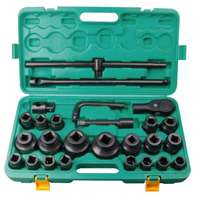 Heavy Duty 21/26 Piece Socket Set Hexagonal Twelve-Point Cannon Socket Heavy Duty Socket Set