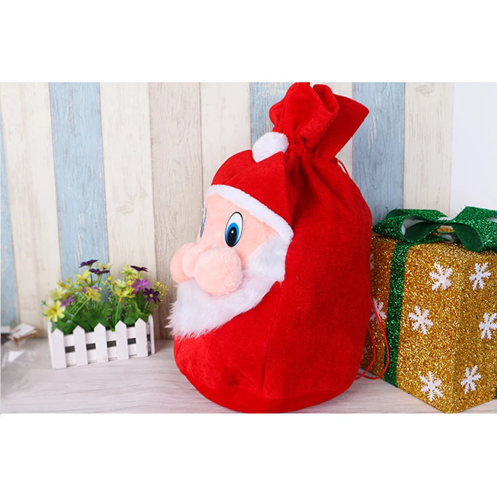 

Pleuche Gift Bag 50X37cm C y Bags for Presents Christmas Backpack Santa Gifts Reusable Premium Material Home Party Decorations