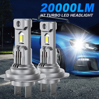 AENVTOL 2Pcs H7 Turbo LED Lights 12V Mini Car Head Lamp 7035 SMD Wireless H7 LED Automotive Headlight Bulbs 20000Lm 6500K White