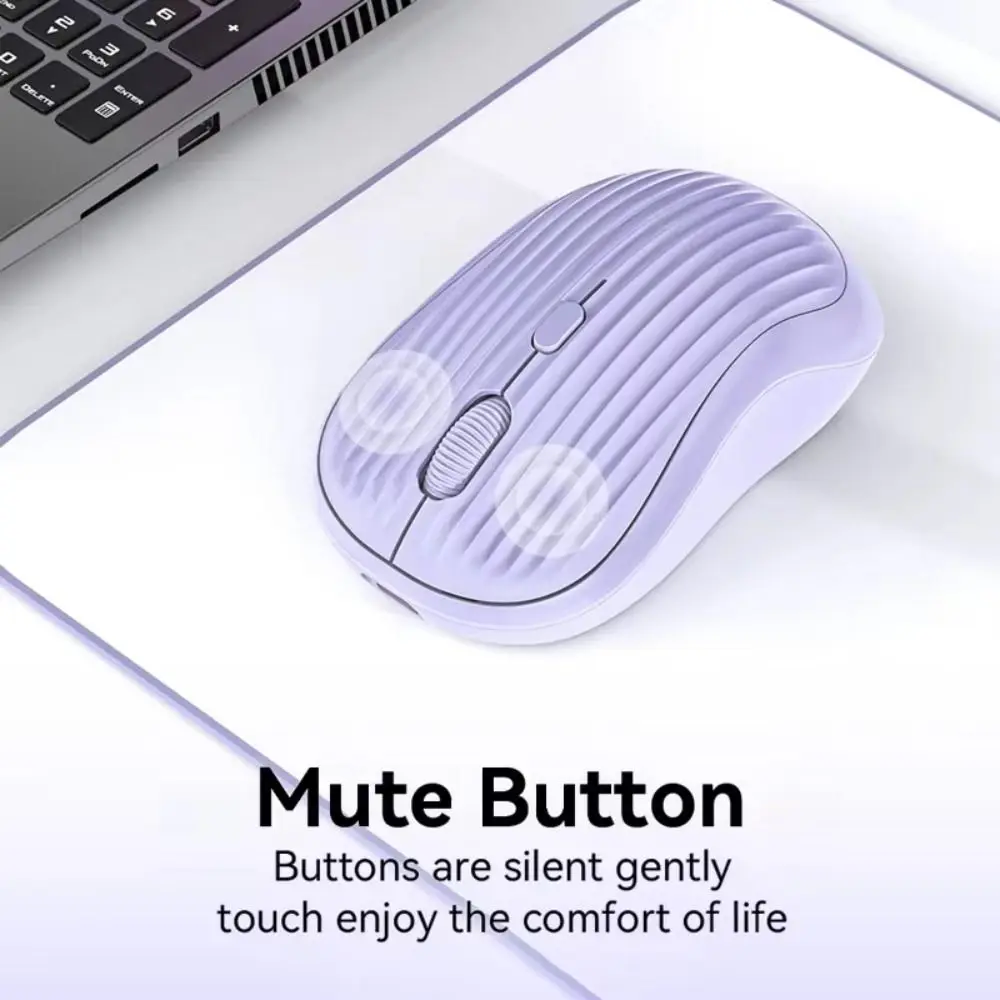 

Sensitive Dual Mode Mouse Type-C Ergonomic Wireless Mute Mouse Silent Portable Rechargeable Computer Mouse Laptop Accessories