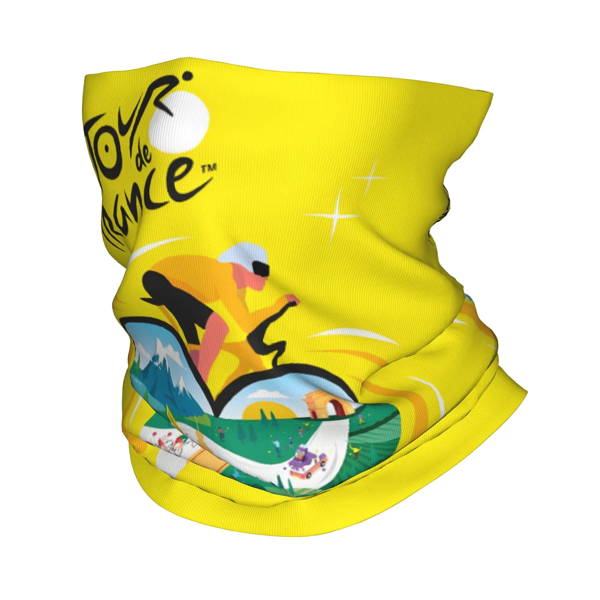 Benutzerdefinierte Frankreich TDF Tour Halstuch Männer Frauen UV-Schutz Winter La Grande Boucle Fahrrad Rennen Bandana Schal für Radfahren
