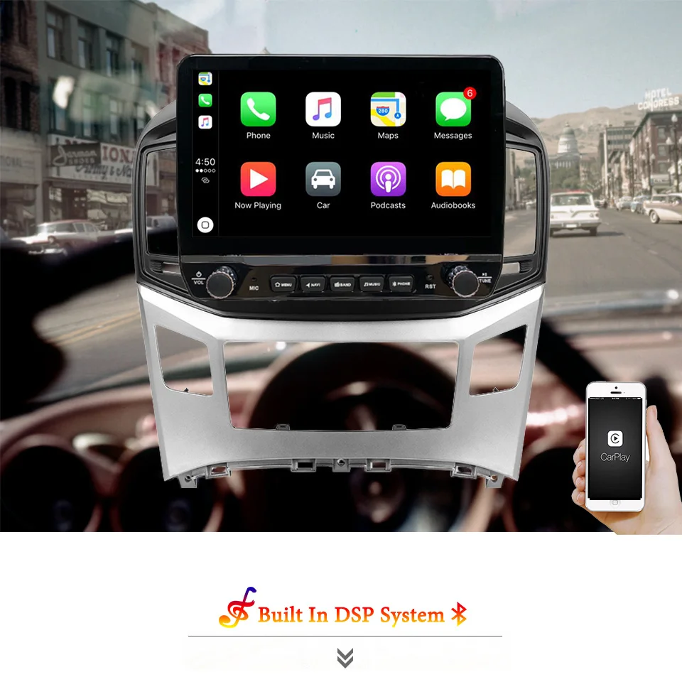 현대 H1 그랜드 스타렉스 2015-2018용 차량용 오디오 비디오 스테레오 테이프 DVD 카세트, GPS 네비게이션, 차량용 지능형 시스템, 카플레이