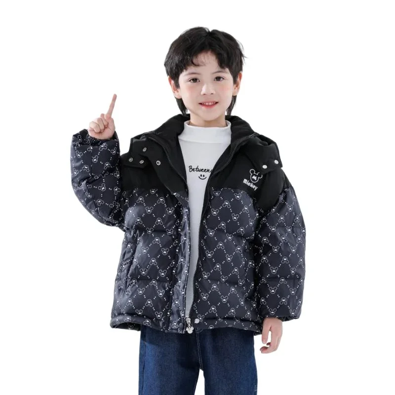 Cosplay Mickey Mouse Children's Down Jacket for Boys and Girls Winter Jackets Thickened Fashionable Winter Clothes Keep Warm