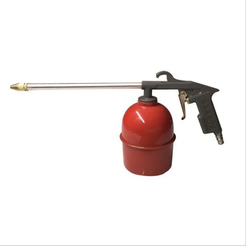 Pneumatic Car Engine Cleaning Gun 1Pc Zinc Alloy with Red Pot Long Nozzle Air Liquid Dual Use Tool for Oil Channel Dust Repair view 6