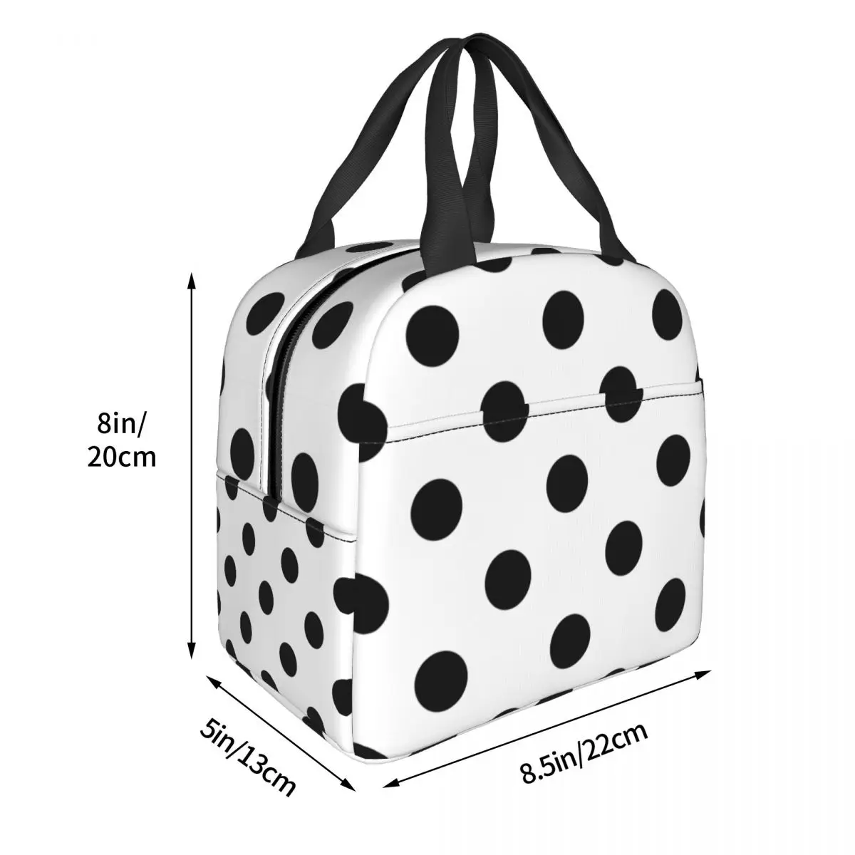 Cute Polka Dot Lunch Bags Portable Insulated poliestere Cooler Thermal Cold Food Picnic Lunch Box per le donne Kids