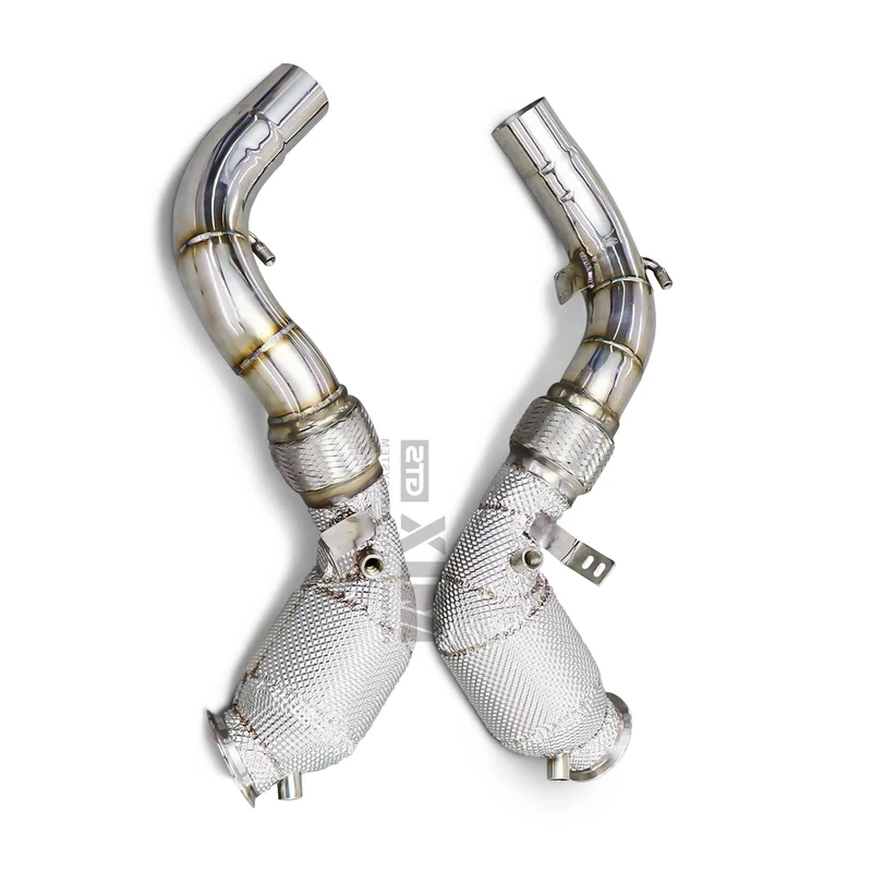 Stainless Steel head section Automotive Exhaust Modification Suitable for BMW X7 4.4T car exhaust and no Cat exhaust pipe