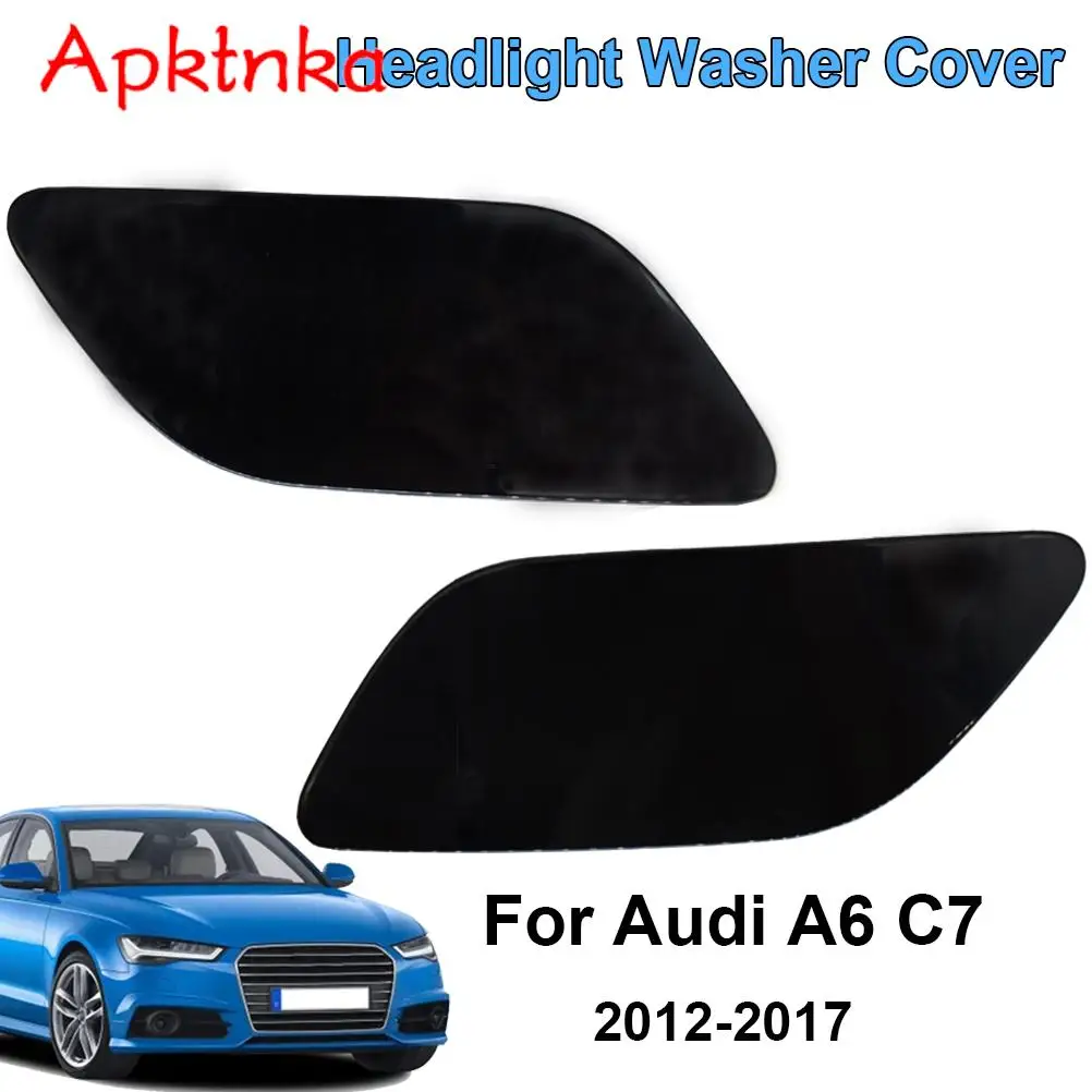 APKTNKA Car Front Bumper Headlight Headlamp Washer Spray Nozzle Cap Cover Left+Right Side For Audi A6 C7 2012 2013 2014 - 2017