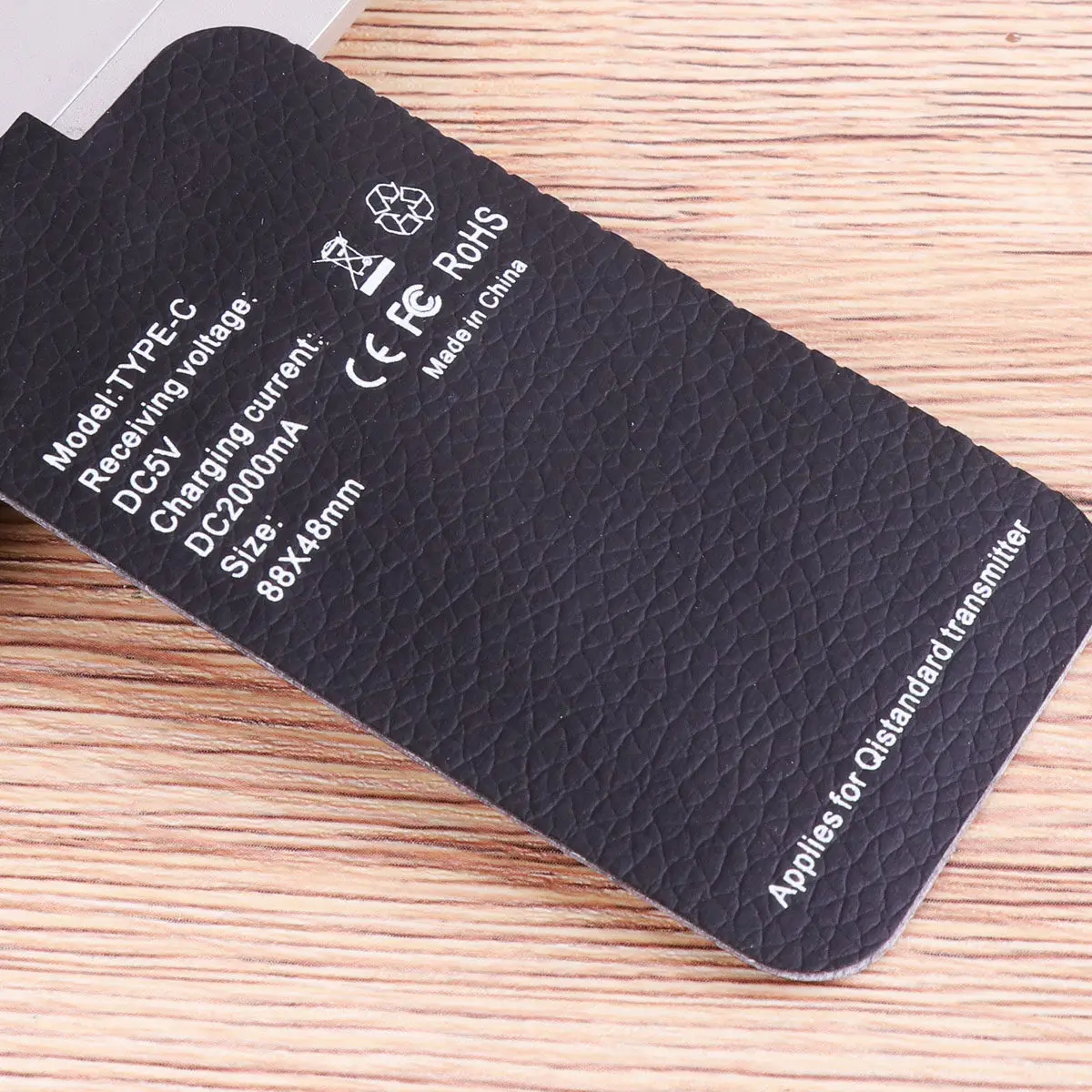 Wireless Charging Receiver Type-C 2A Powerful Wireless Charging Pad Easy Mount Furniture Office Quick Charger Compatible