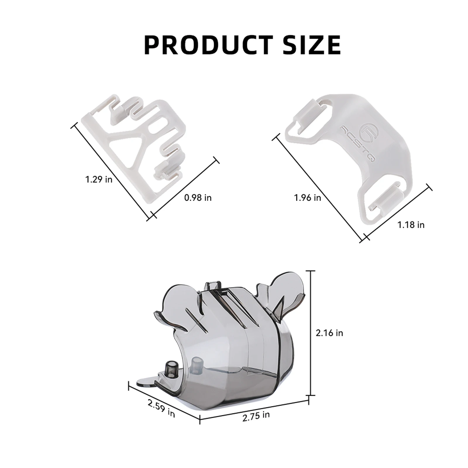 Protección de plástico a prueba de polvo cubierta de lente transparente hélice de carcasa soporte fijo para DJI Mini 3 Pro Drone