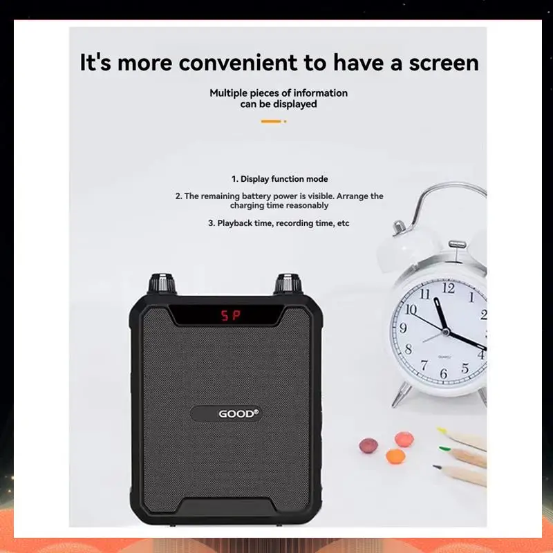 Amplificador de voz portátil IPX6 resistente al agua de 30W con micrófono inalámbrico Altavoz Bluetooth para profesores guía turística-TCE