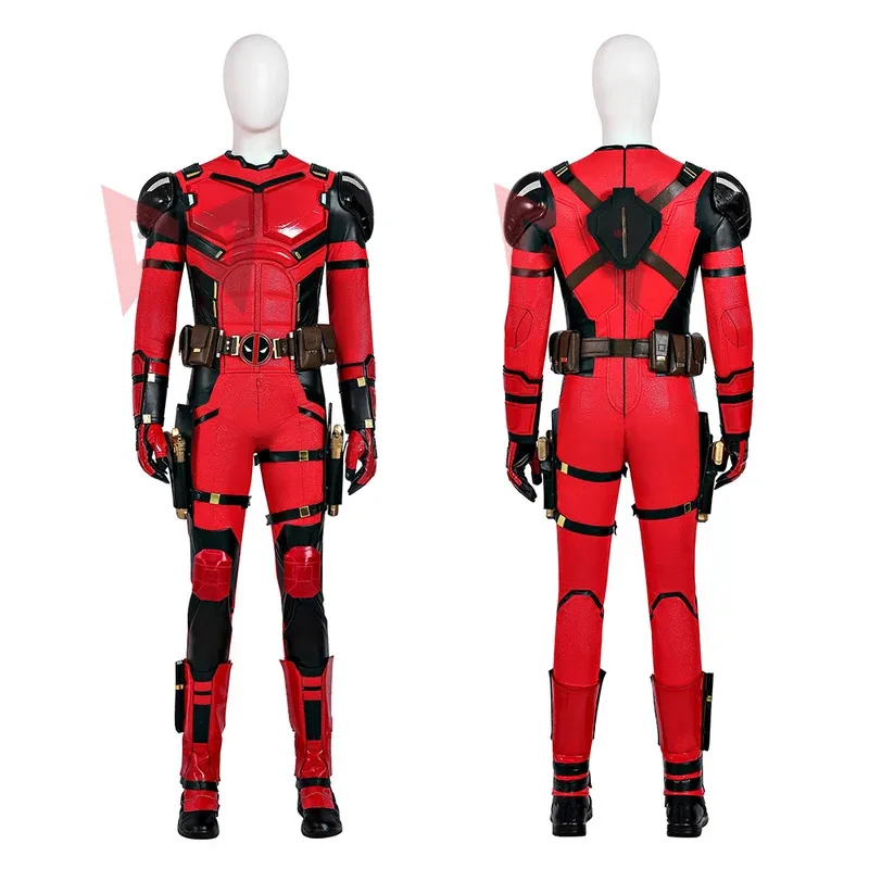 

New Movie Wolverineng Cosplay Costume Accessories Red Deadpooling Jumpsuit Dog Costume Boots Belt To Choose Custom Made
