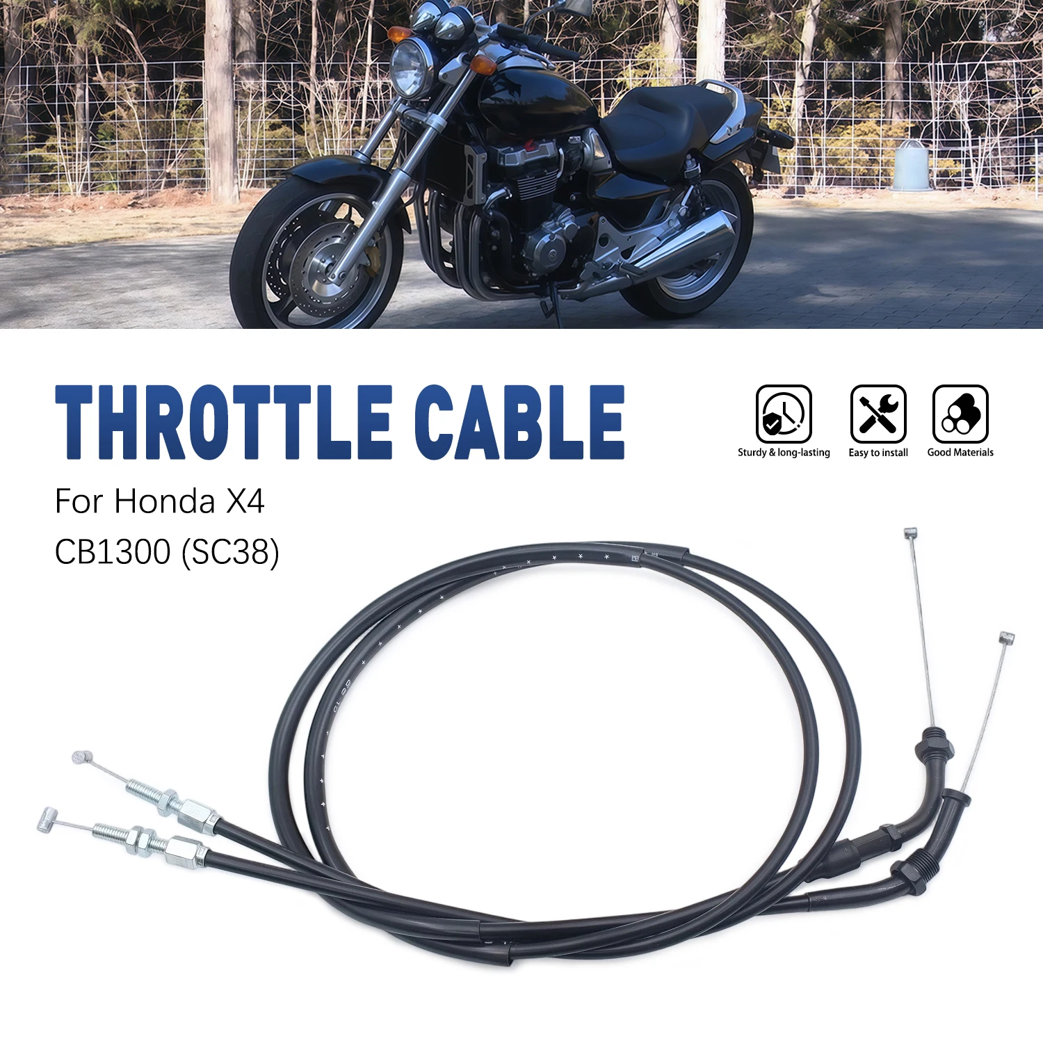 For Honda X4 CB1300 (SC38)1997 1998 1999 2000 Throttle Cable Wire Motorcycle Throttle Cable Part Motorcycle Part