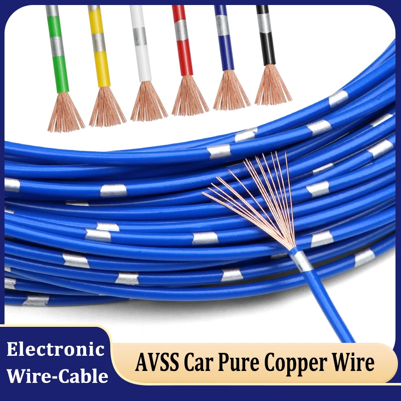

2 - 100M AVSS Car Wire 22 20 18 16 14 13AWG PVC Insulation Auto Speaker Audio Modified Cable Flexible Pure Copper Power Cord