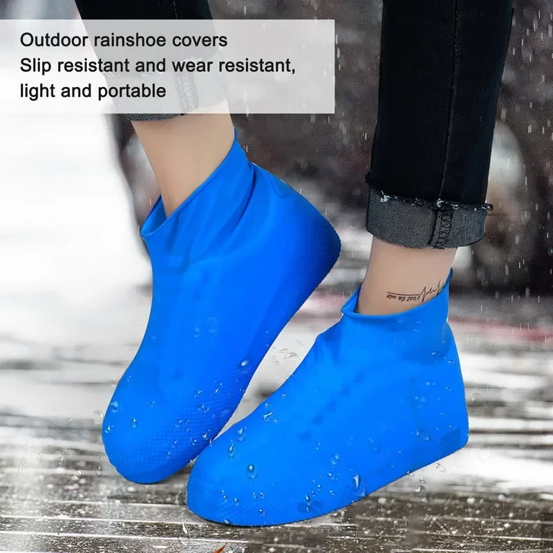 A Must for Rainy Days Silicone Boot Waterproof Shoe Covers Waterproof Case for Kids Shoes Reusable Non-slip Rain Boots Cover