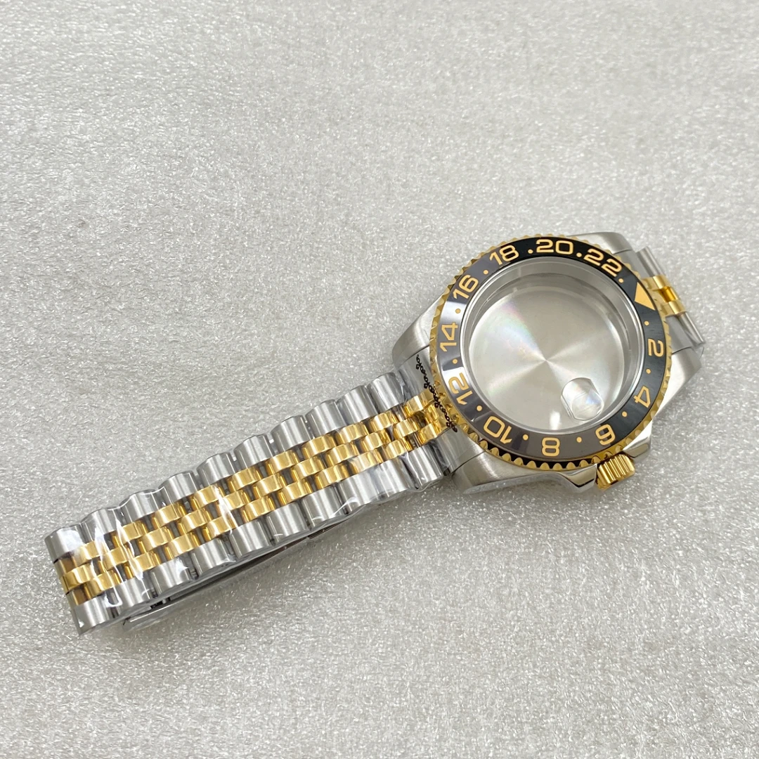 Men's watch accessories SUB bezel gold case NH34 case NH35 case sapphire glass case suitable for NH34/NH35/NH36 movements