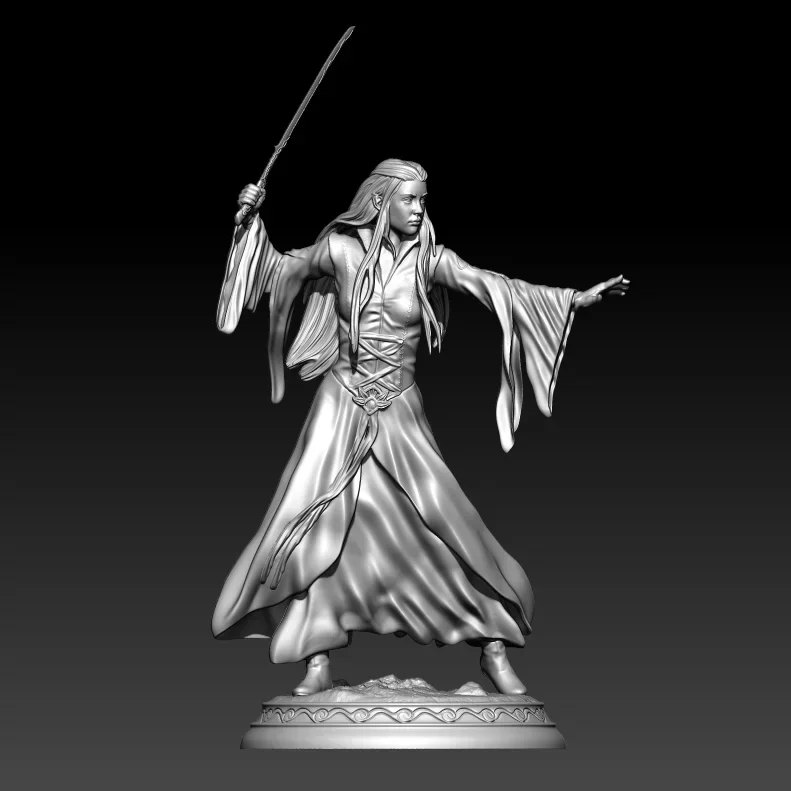 1/24 75mm 1/18 100mm Resin Model Female Duel Warrior Figure Unpainted No Color RW-1229