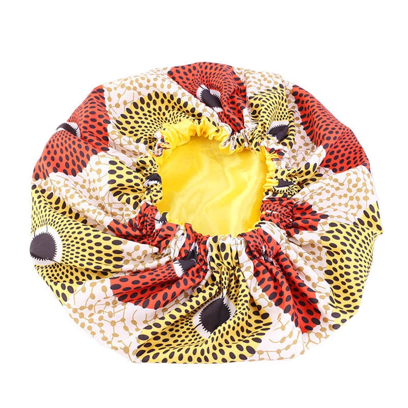 silk satin lined baseball caps for women Hair Cap For Sleeping African Printed Satin Cap Elastic Night Turban Artificial Silk