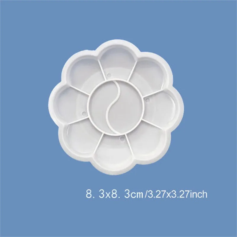 Floral Paint Palette – Bulk 5/10/15/20/25/30PCS S Size for Watercolor, Acrylic, Oil Painting & Professional Art Mixing TMZ