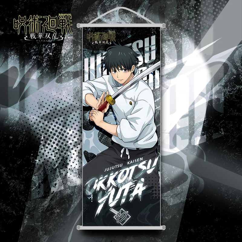 Jujutsu Kaisen Gojo Satoru Hanging Scroll Poster Anime Long Painting Holiday Gift Room Decor Ornament image 3