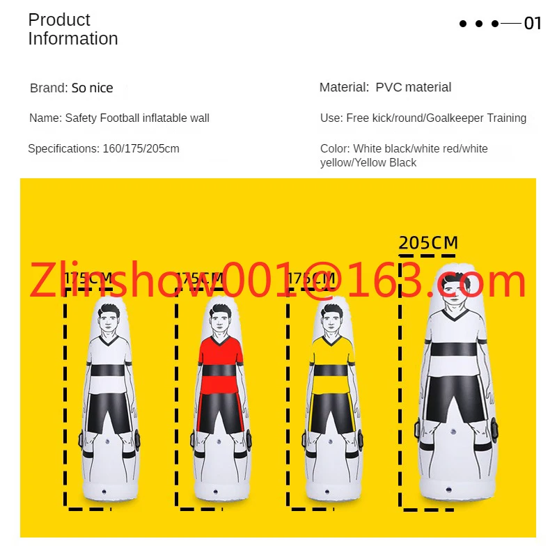 Inflatable Soccer Dummy Goalkeeper Air Mannequin Defender Wall Goalkeeper Training Equipment for Soccer Training Equipment