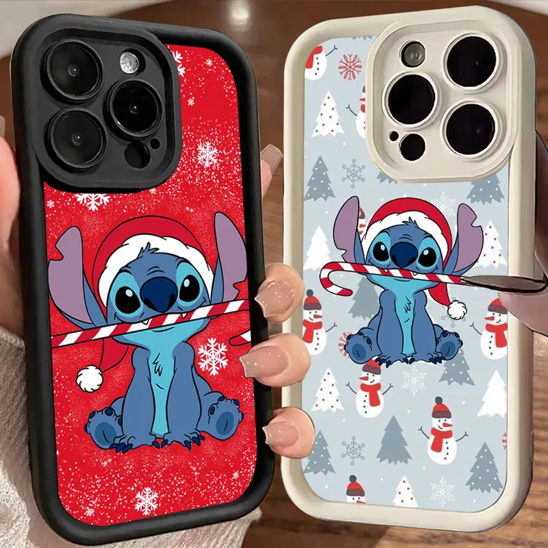 

Christmas Stitchs With Snowmen Coque For Iphone 15 13 17 16 Case For IPhone 17 Air 11 13 12 16 Pro Max 14 Plus Soft Phone Cover