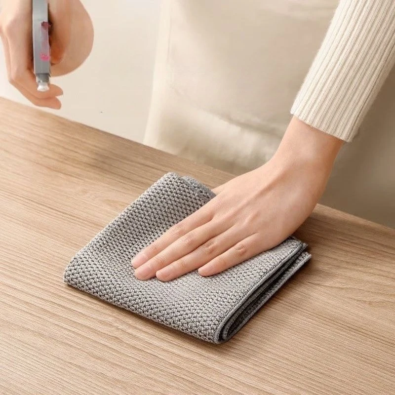 30*30cm Kitchen Specific Towels Thickened and Enlarged Soft Cleaning Towel Non Greasy Scouring Pad Solid Color Absorbent Towel