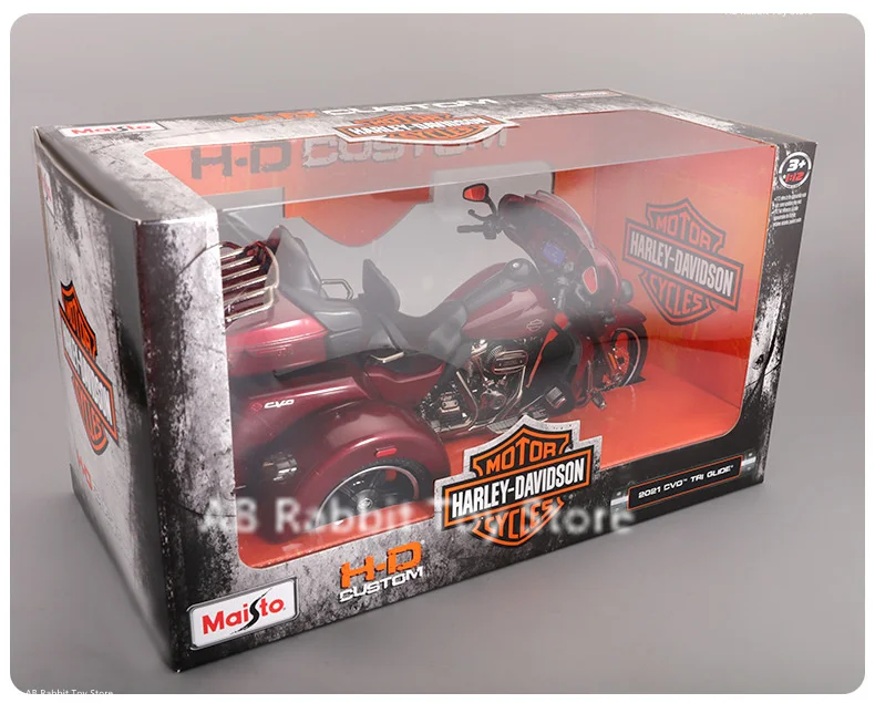 Maisto 1:12 Harley-Davidson CVO Tri Glide 2021 Trikes Die Cast Vehicles Collectible Motorcycle Model Diecast Moto Toys Kid Gift