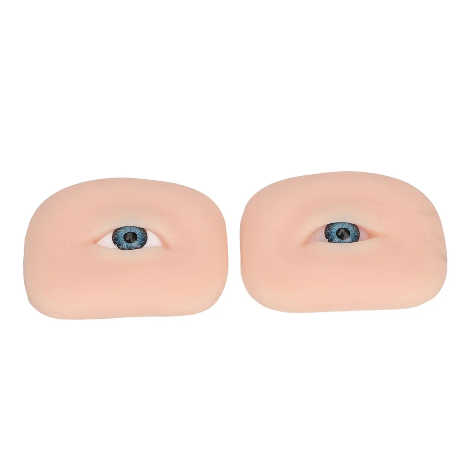 Soft Silicone Eye Model for Tattoo Accessories - Flexible 5D Practice Piercing, Suture, Makeup Teaching Instructions (1 Pair)