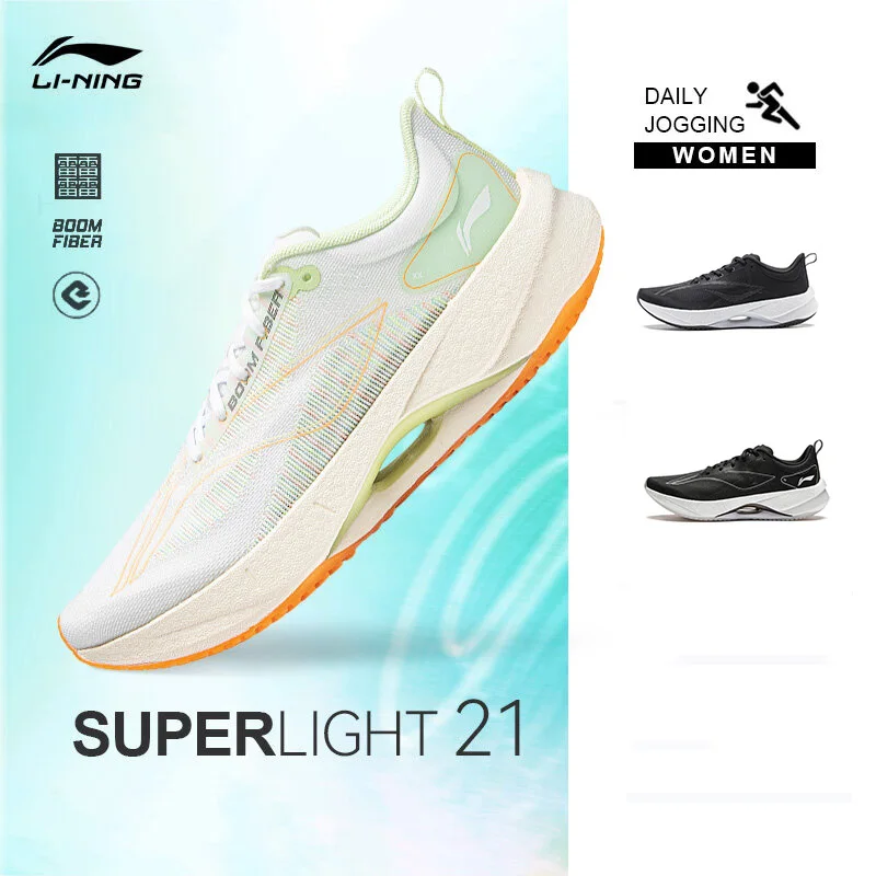 LI-NING SUPERLIGHT 21 Women Lightweight Cushioned Running Shoes Professional Sports Shoes ARBU002