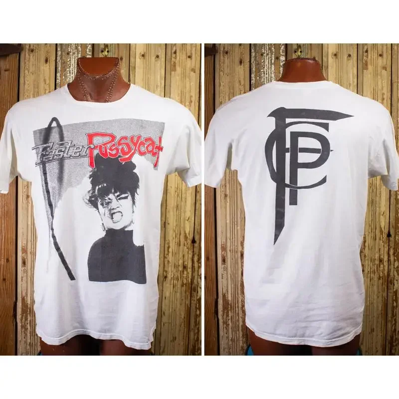 Camiseta vintage de concierto de Faster Pussycat 1992 blanca