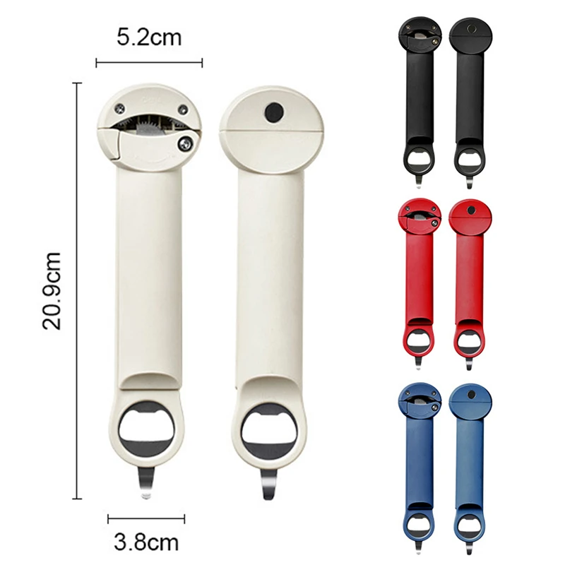 Multi-Function Stainless Steel Labor-Saving Bottle Opener Kitchen Tools Retractable Glass Jars Beer Cap Opener Magnetic Suction