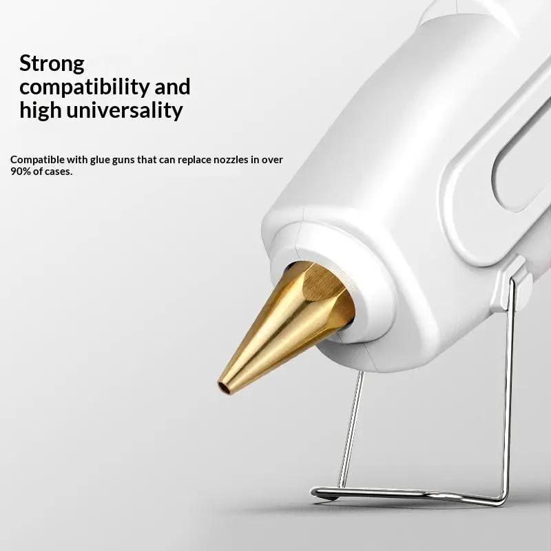 Brass Hot Melt Glue Gun Nozzles High Temperature Resistant Universal Fit for DIY Crafts Household Small Repairs