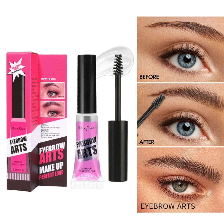 Crème liquide pour sourcils, transparente, imperméable, sans taches, longue durée