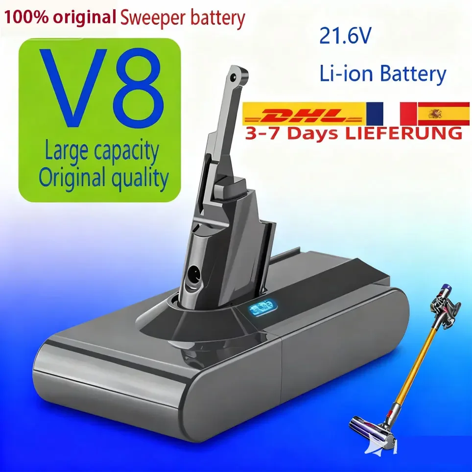 Batterie de remplacement pour aspirateur à main sans fil Dyson V8 Absolute, 9800mAh, 21.6V, batterie Dyson V8
