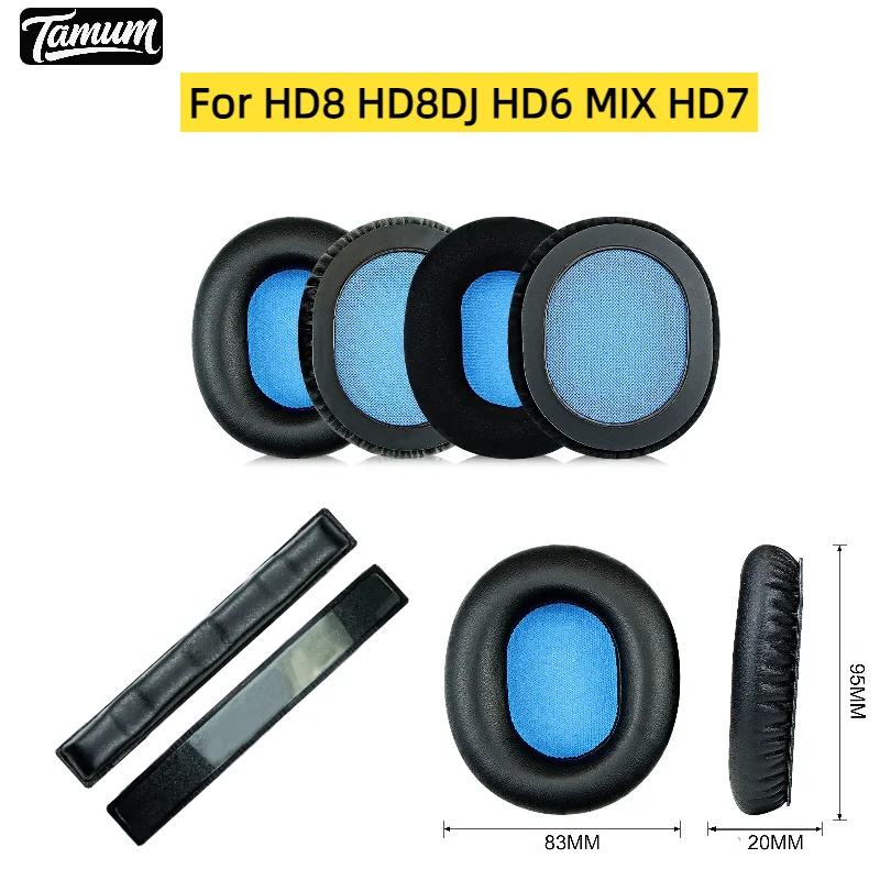 

Replacement Headband Repair for Sennheiser HD6 Mix/HD7 DJ/HD8 DJ Heaphones PU and Soft Memory Foam Top Headband and Ear Pad