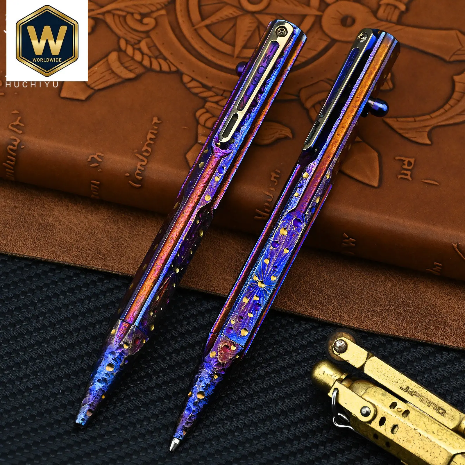 Handmade Limited Edition Tactical Pen, Titanium Alloy Portable Self-Defense Tool Bolt Pen High-End Business Signing Pen, Premium