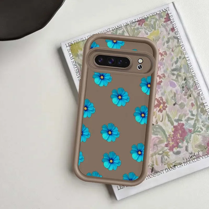 Cute Floral Creative Design Cover For Google Pixel 9 8A 8 7A 7 Soft Eye Ladder Phone Case