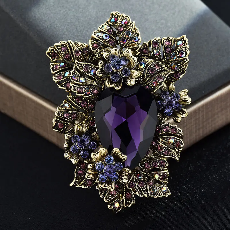 

Vintage Luxury Atmospheric Brooch French Flower Men's Blazer Pin