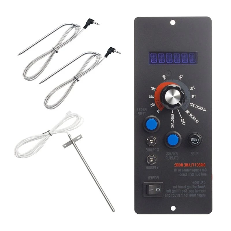 A67M-Digital Thermostat Controller Kit For Campchef Wood Pellet Grills With RTD Temperature Probe Sensor And Ignitor