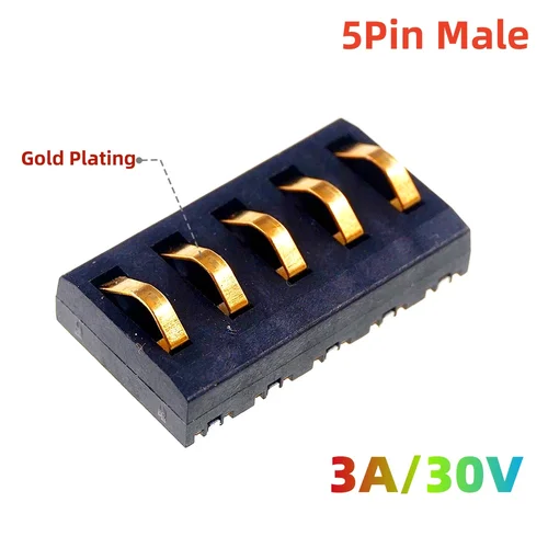 Imagen 2 del producto 2/20 Uds contacto de compresión de resorte 4,0 MM paso 2 3 4 5 6 pines conector macho hembra montaje en superficie batería reflujo soldadura PCB