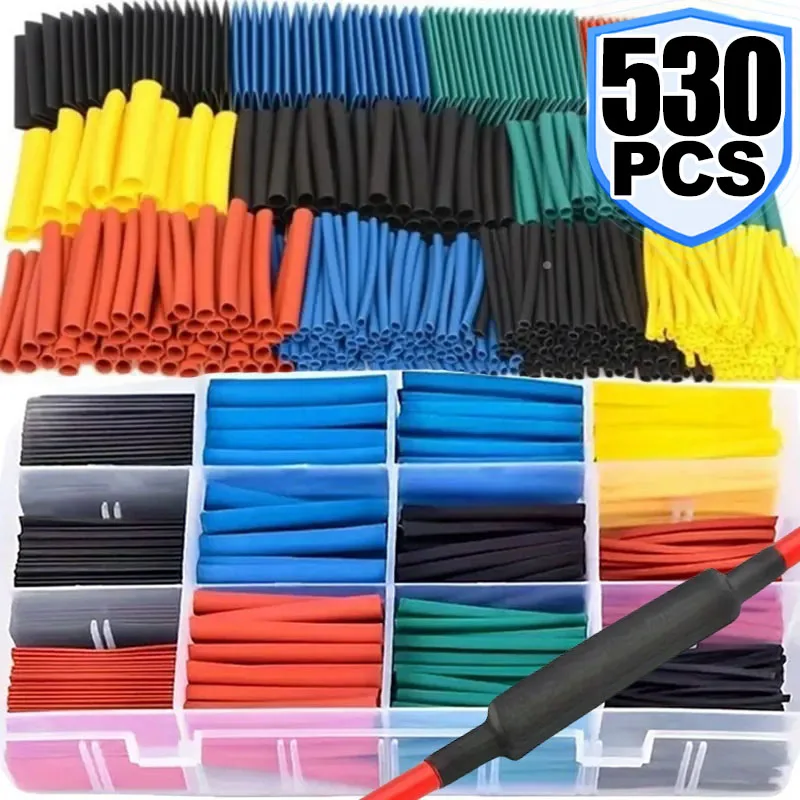 Heat-shrink Tubing Thermoresistant Tube Heat Shrink Wrapping Kit Electrical Connection Wire Cable Insulation Sleeved Protecter