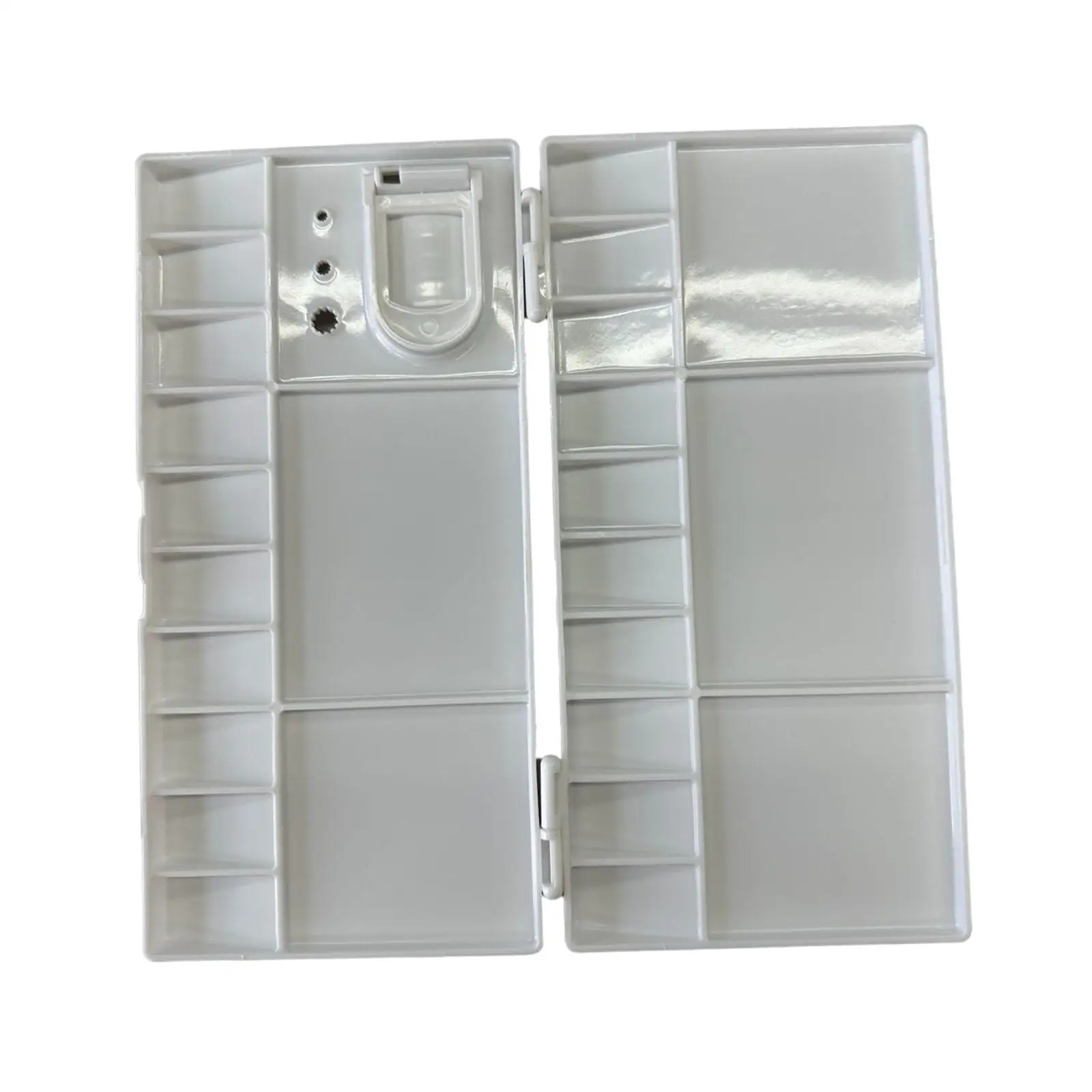 Folding Paint Palette Box with Thumb Hole and Cover Plastic Mixing Tray for Fine Artist Acrylic Gouache Oil