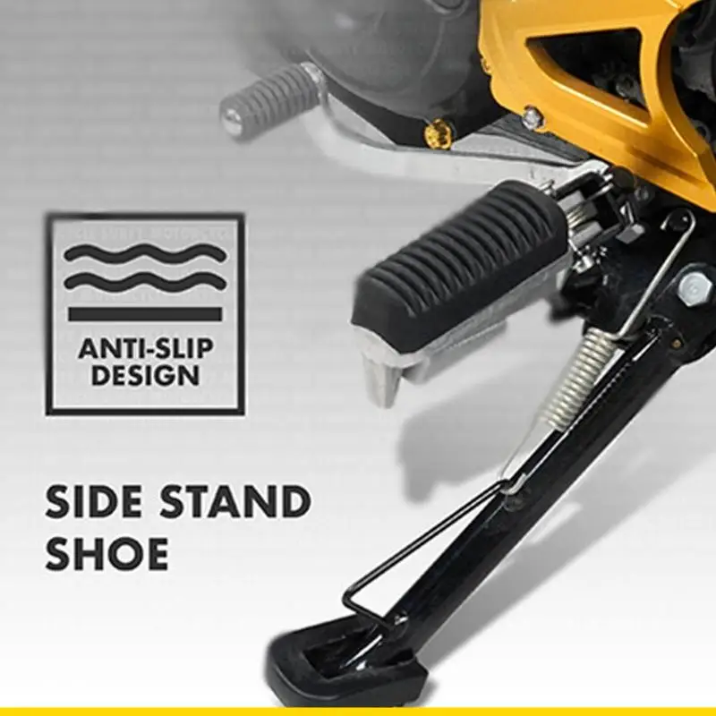 SZCH Motorcycle Kickstand Rubber Pad Non Slip Stabilizers Easy Mounts Motorcycle Kickstand Stabilizers Pad set for Stability