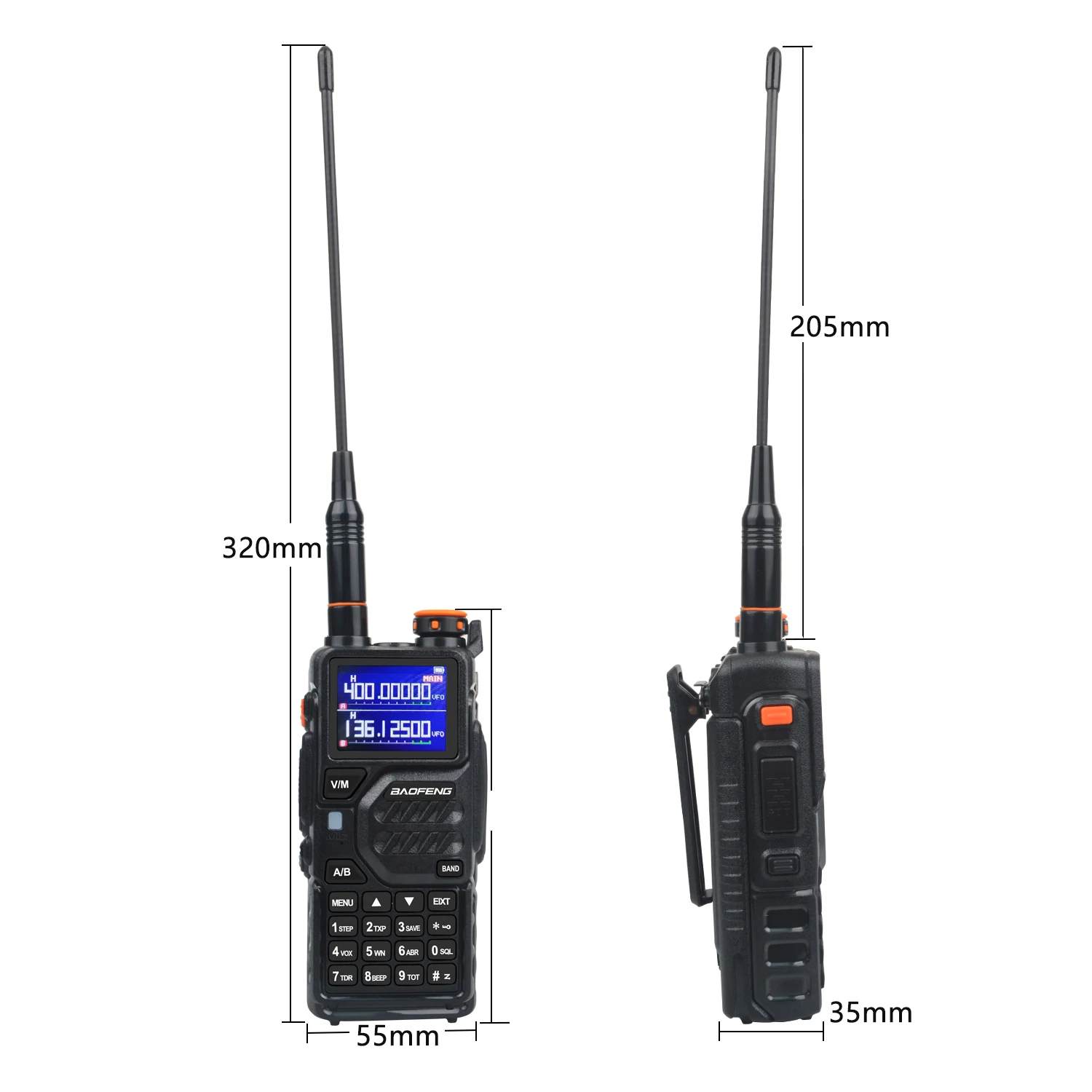 Walkie Talkie Baofeng K5plus Tri-Band Tx Zes-Band Rx 8W 999ch Draadloze Frequentie Kopie Scrambler Vox Noaa Fm Radio K5plus